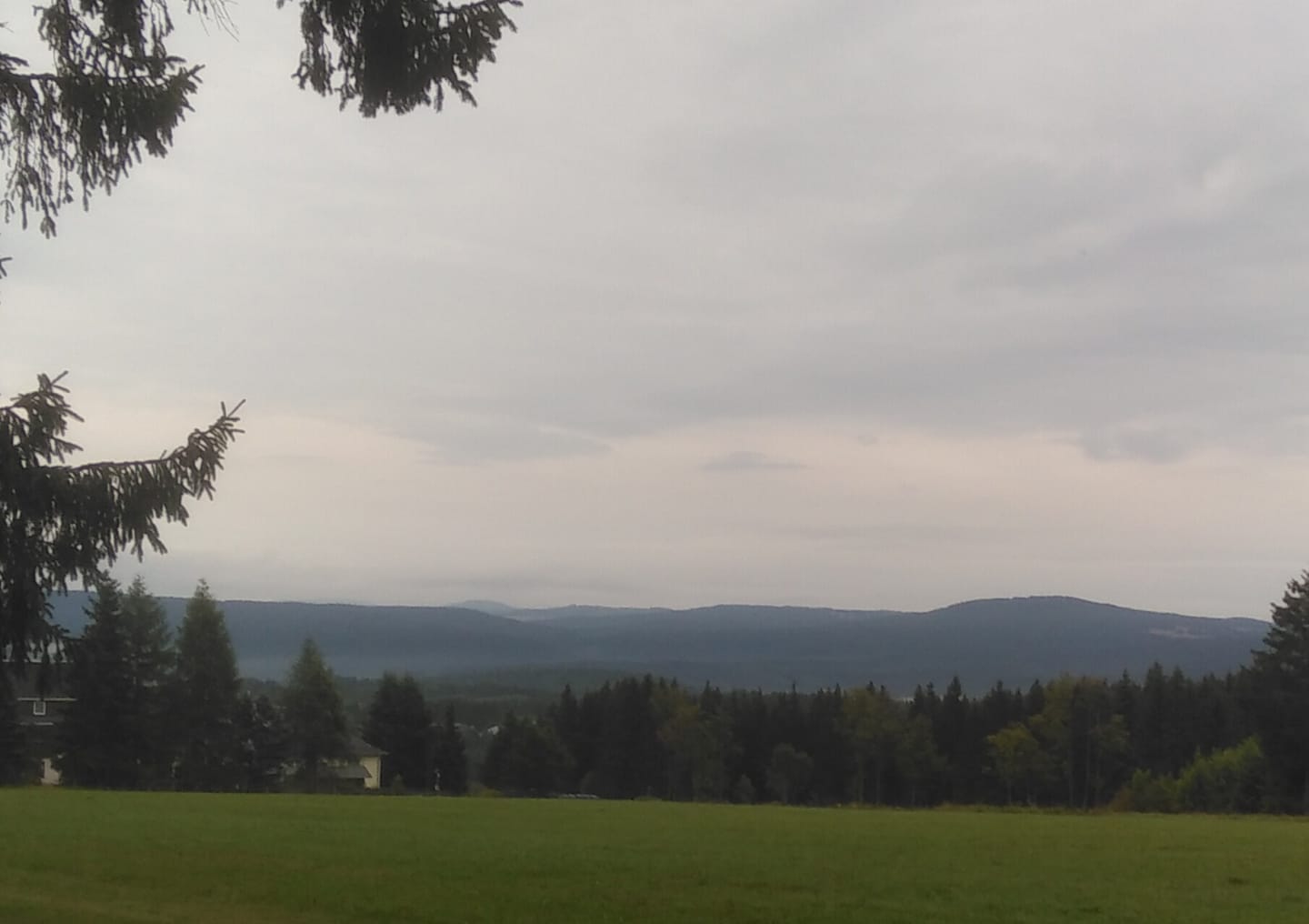 Farbfoto: Blick Richtung Fichtelberg im Erzgebirge. August 2021. Fotograf: Ralf Splettstößer aus Friedrichshain in Berlin.